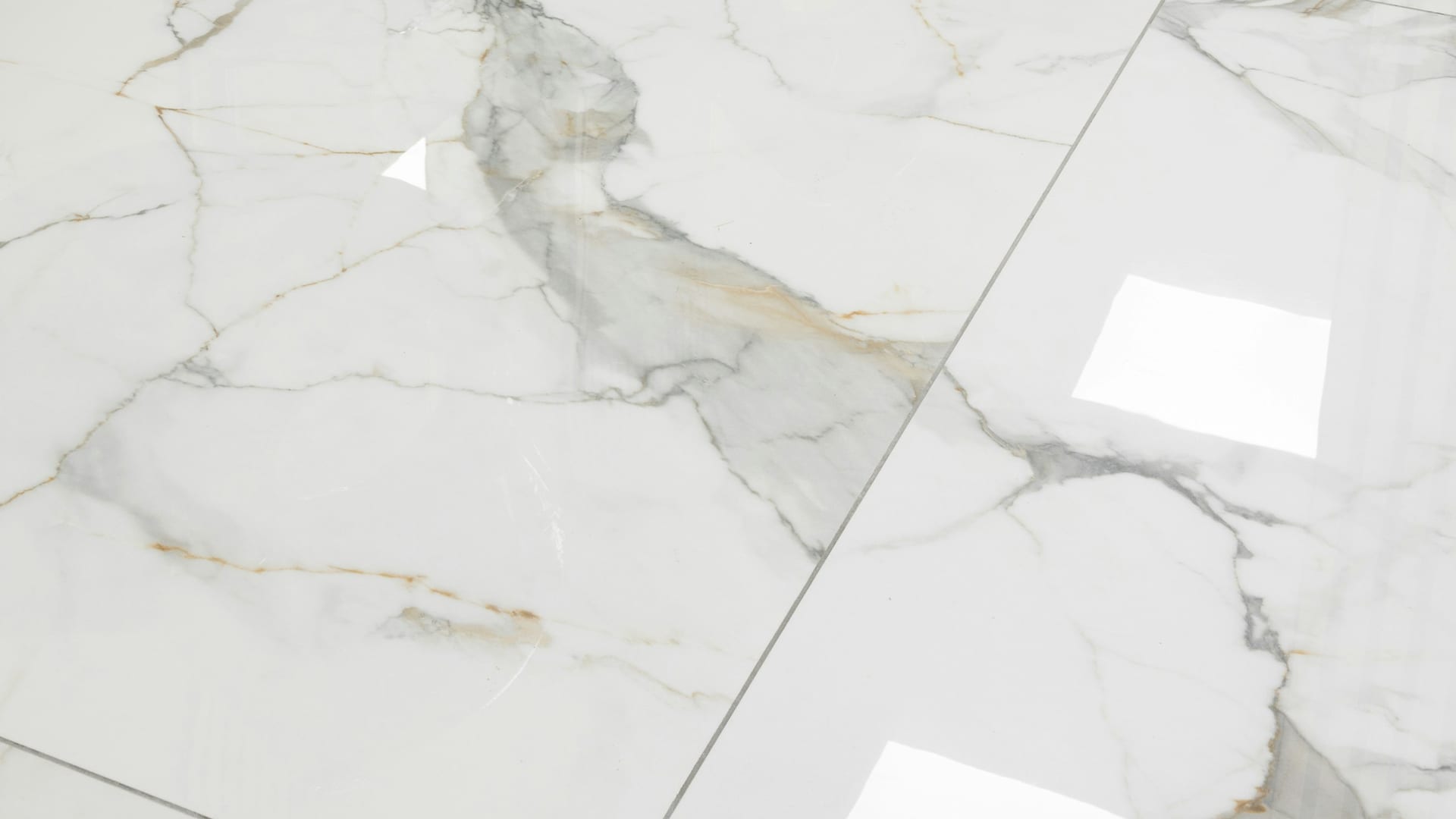 The same floor polished to a mirror finish